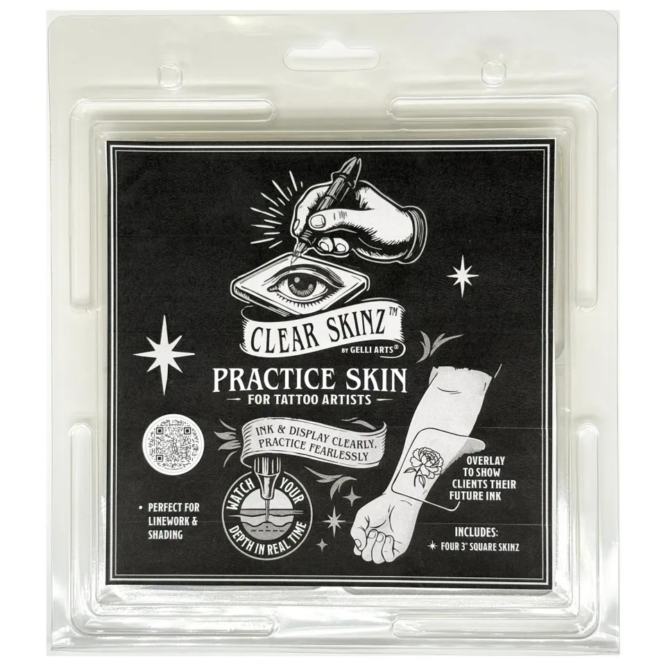 Gelli Arts Clear Skinz pelle sintetica tattoo 7,6 cm 4 pz
