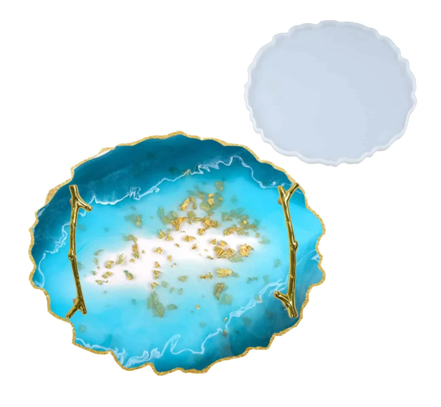 Naturesin Stampo Vassoio Tondo 26,2 cm silicone per resina