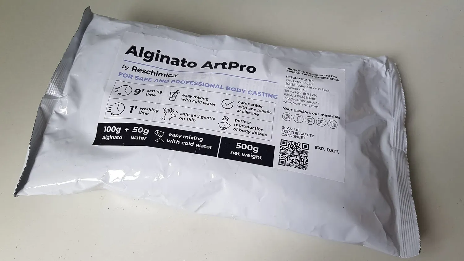 Reschimica Artpro alginato cromatico impronte 450 gr atossico
