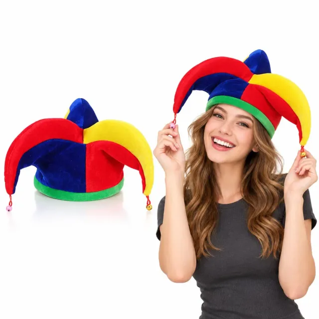 Angoily Cappello Giullare Triangolare Sonagli Adulto