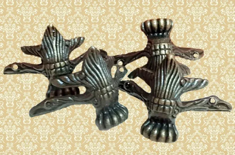 Deco Foam LG90492 piedini metallo anticati 4 pezzi decorativi