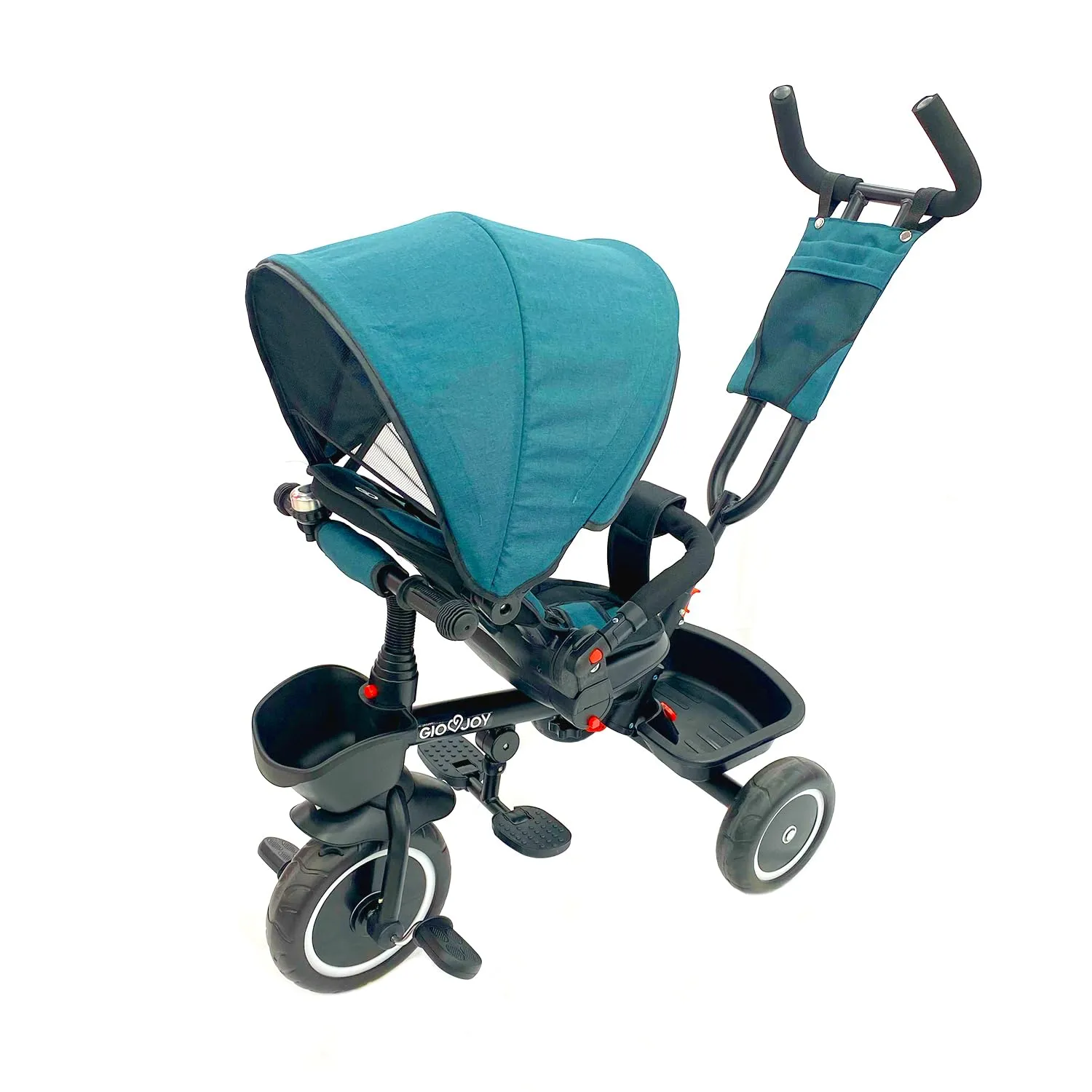 Giodicart Moov-1 4-in-1 triciclo bambini verde blu con cinture