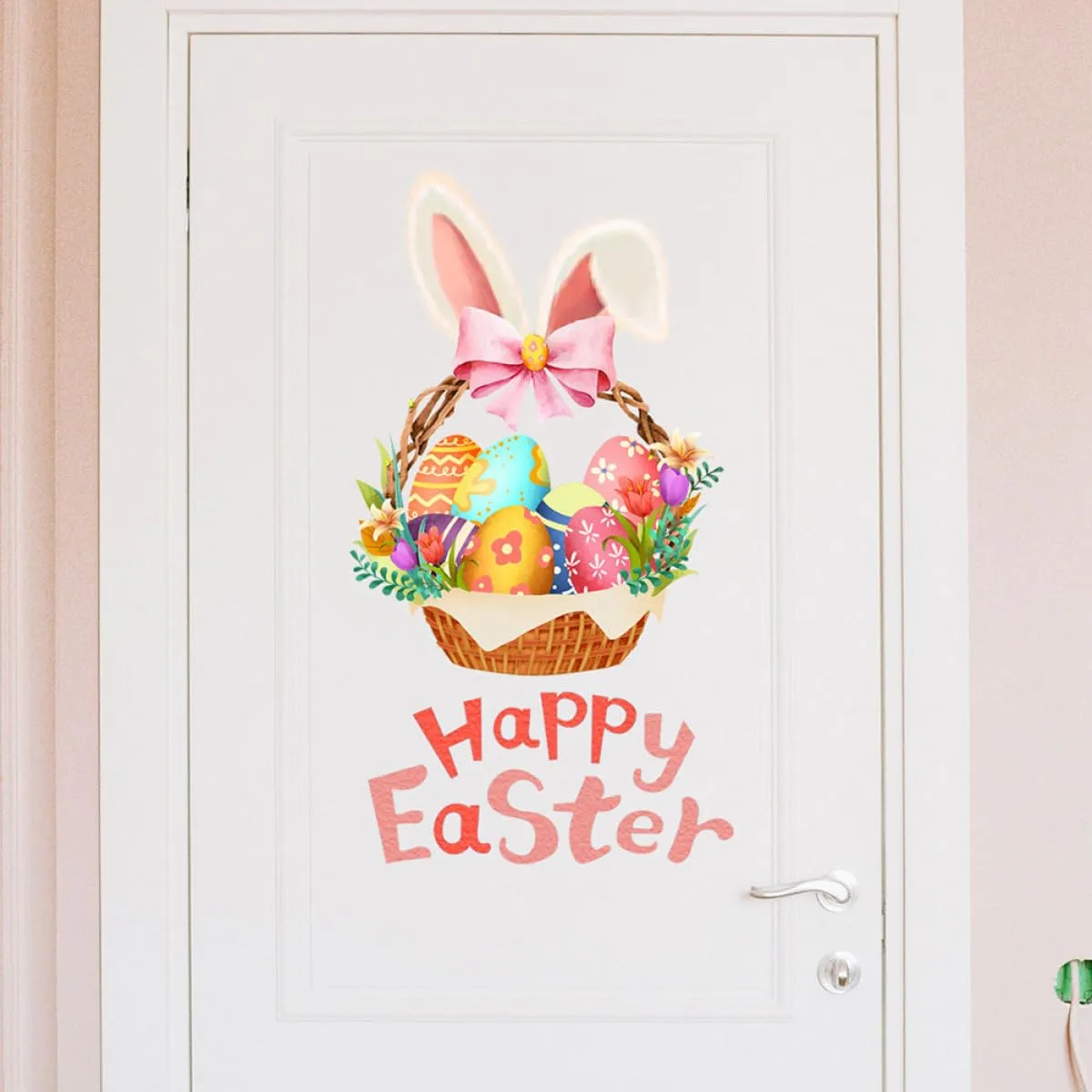 Angoily Vetrofanie Pasqua Coniglio Adesivi Finestre PVC