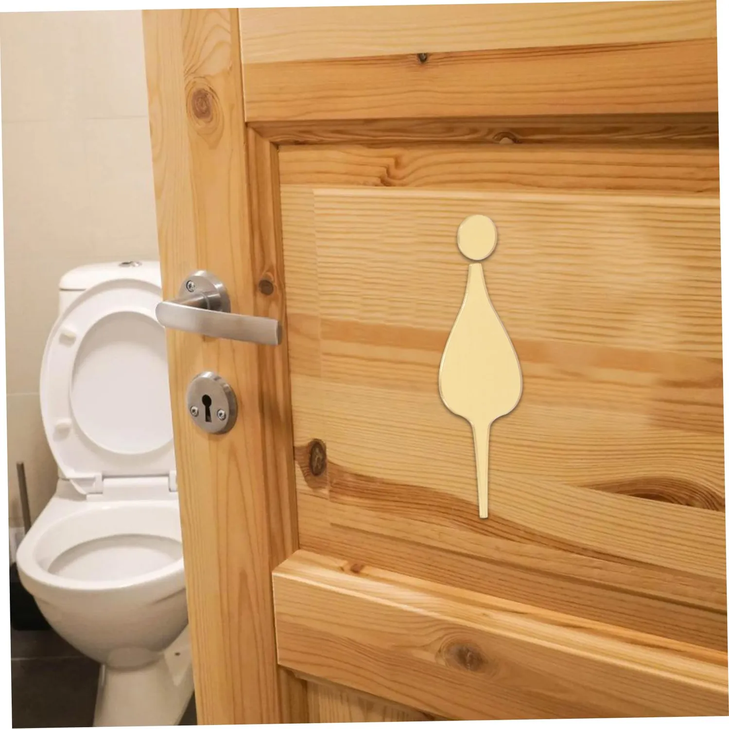 Angoily Cartelli Bagno Acrilico Oro 2 Pezzi 3D