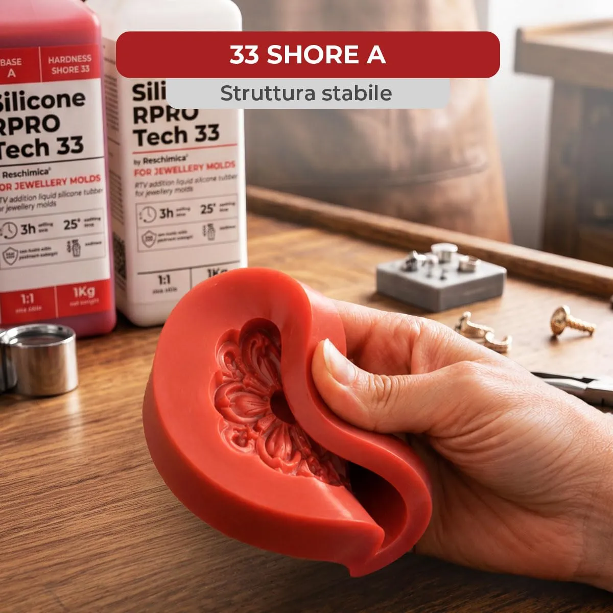 Reschimica R Pro Tech 33 Gomma Siliconica Stampi 500 g 350°C