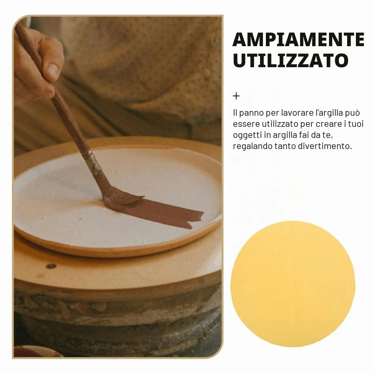 Angoily Panno Ceramica Tornio Tappetino Assorbente 31x31cm