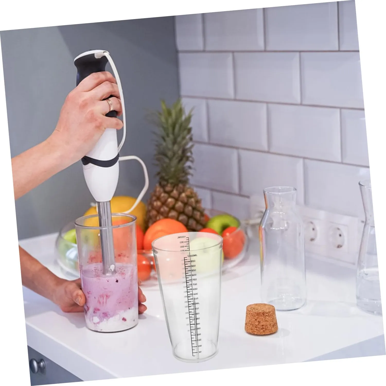 Angoily Bicchiere Graduato Trasparente 1000 ml Frullati