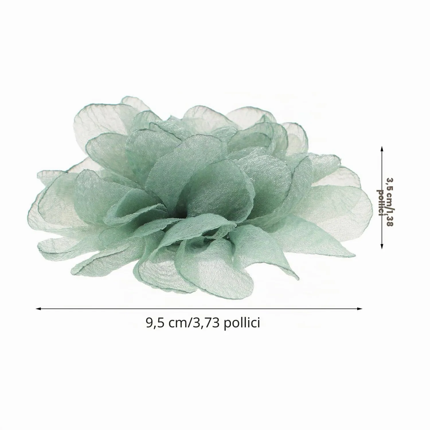 Angoily Fermagli Scarpe Fiore Verde Donna 2 Pezzi Stoffa