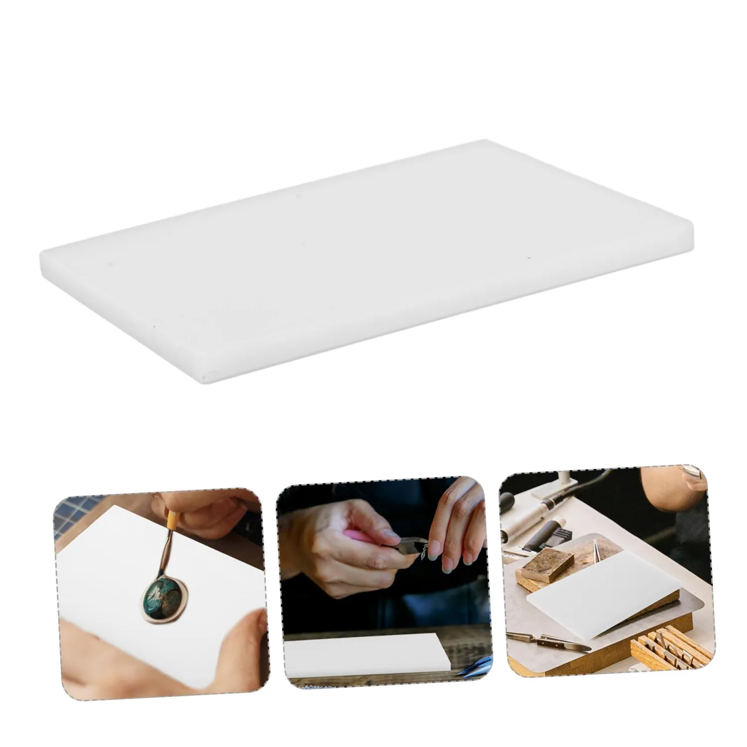 Angoily Tappetino Taglio Pelle Base Plastica Bianca Artigianato