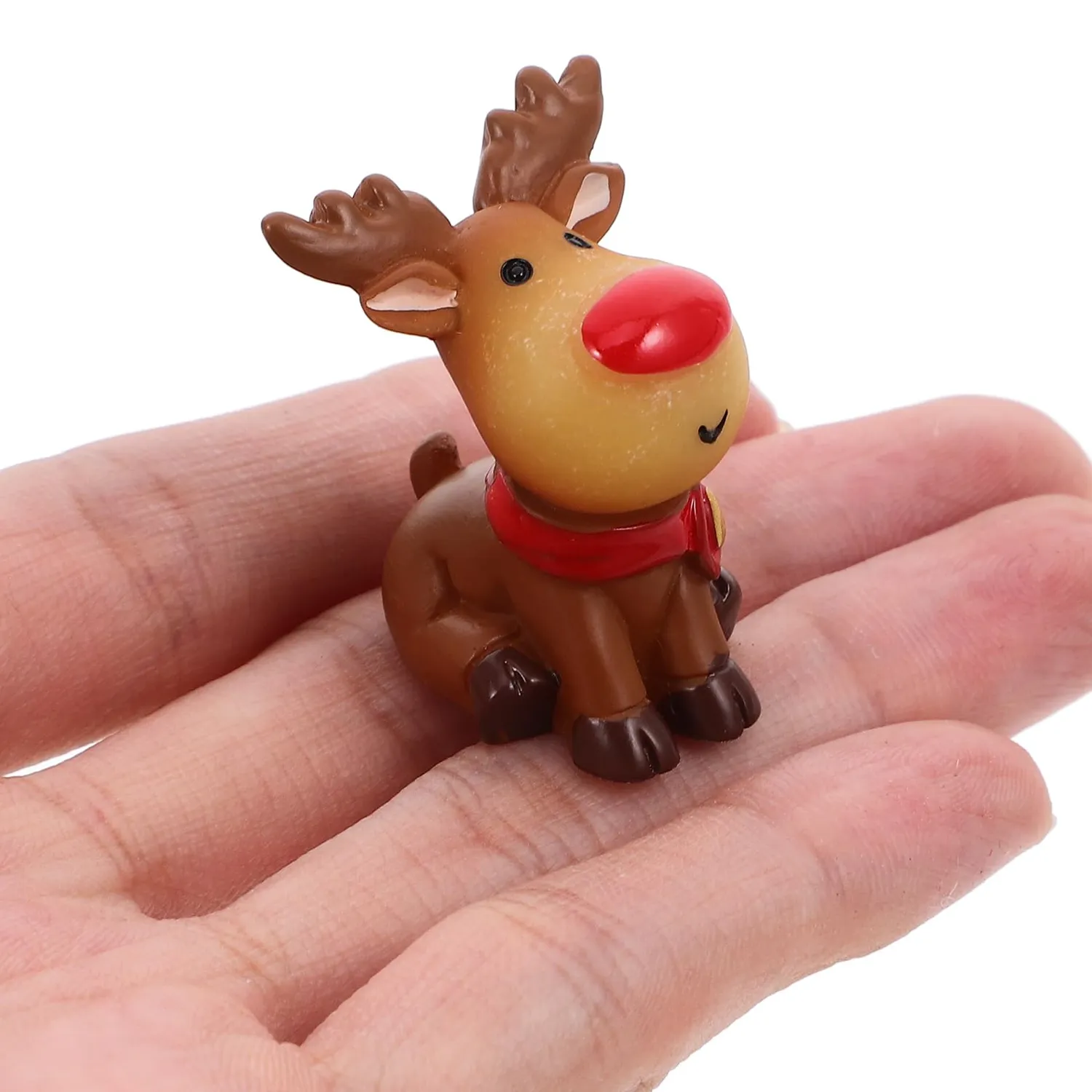 Angoily Mini Renne Natalizie Resina 5 Pezzi da Tavolo