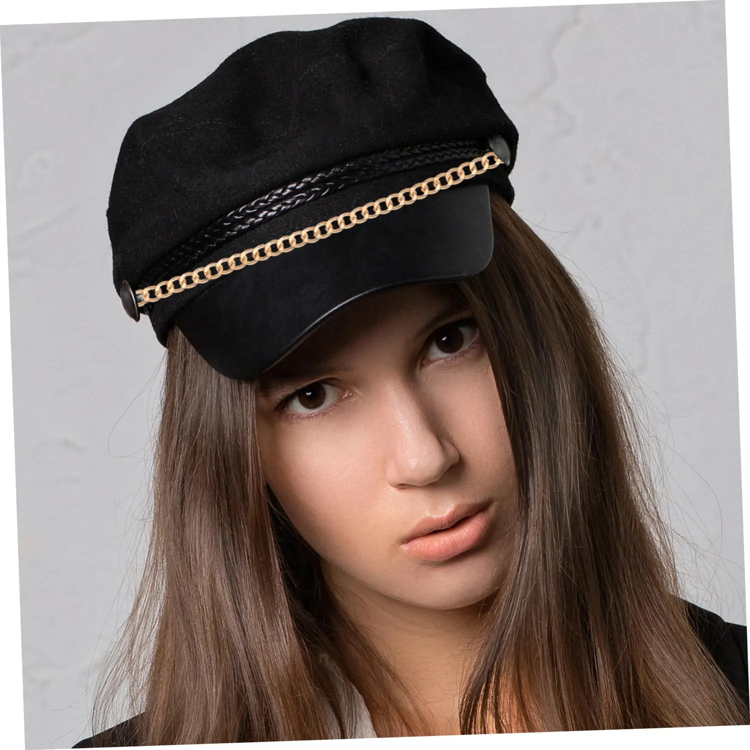 Angoily Catena Cappello Rame Moschettone Decorativa Berretto