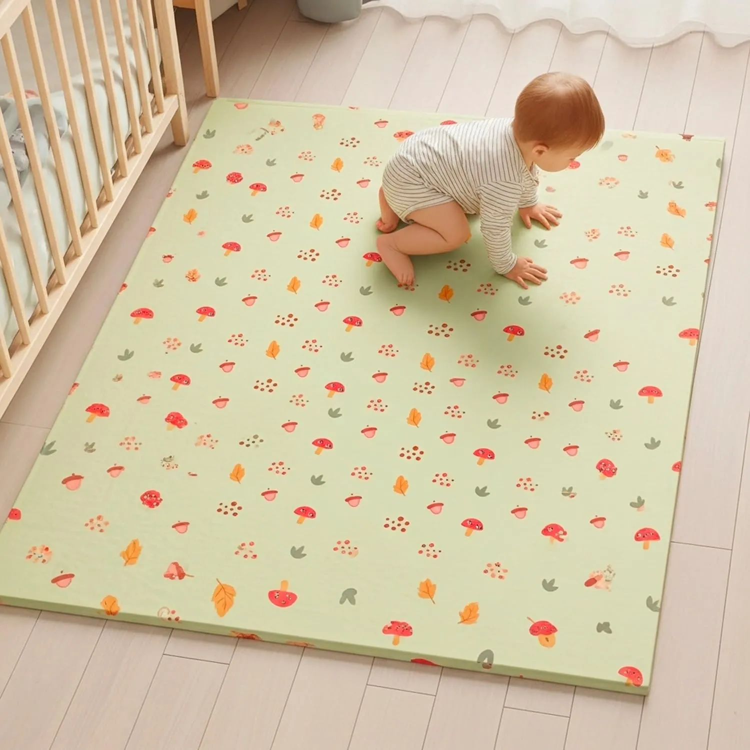 Giodicart Tappetino Gioco Pieghevole 200x150 cm Bosco Verde 10 mm