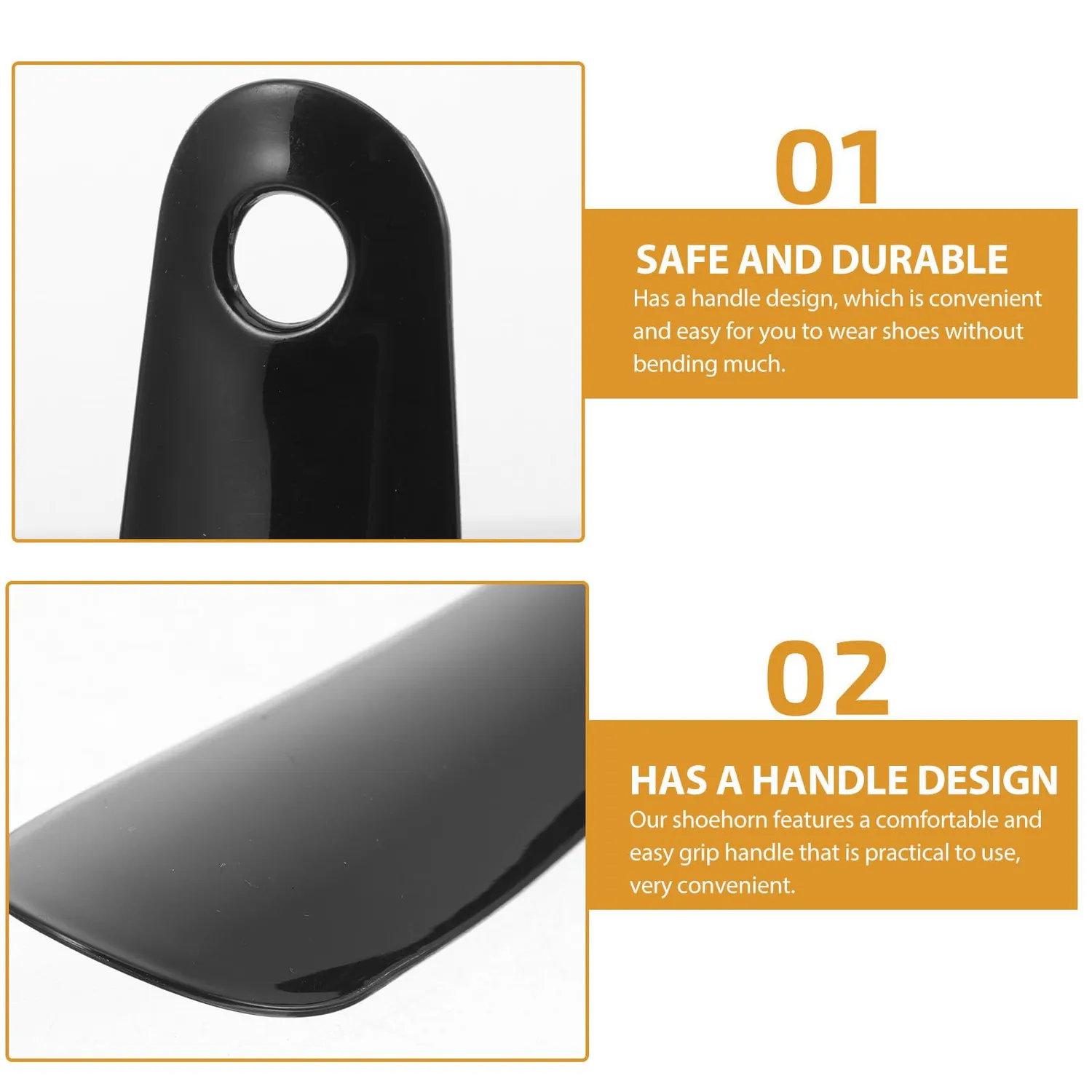 Angoily calzascarpe in plastica nero 16 cm resistente