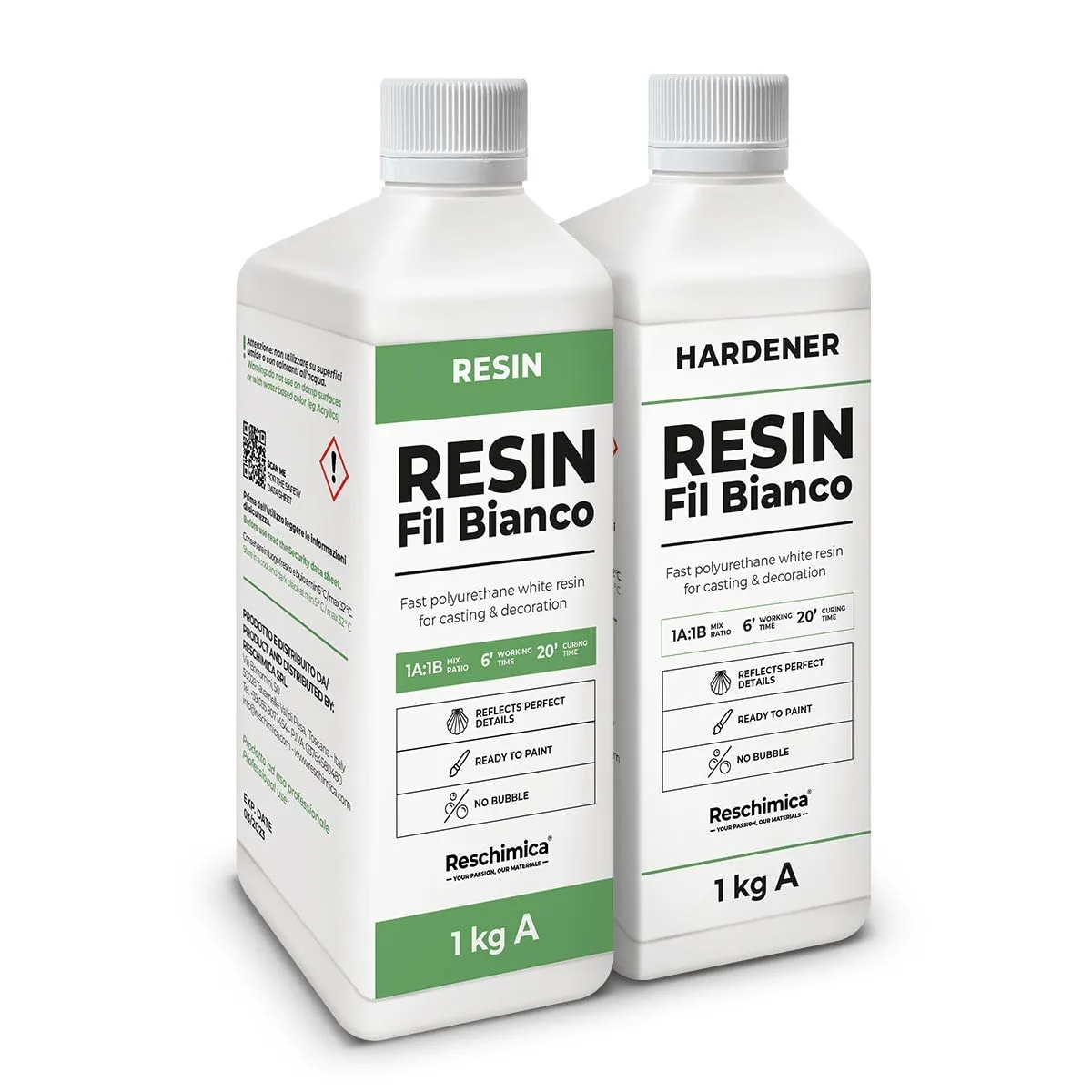 Reschimica Fil Bianco resina poliuretanica bianca 500 gr 1:1