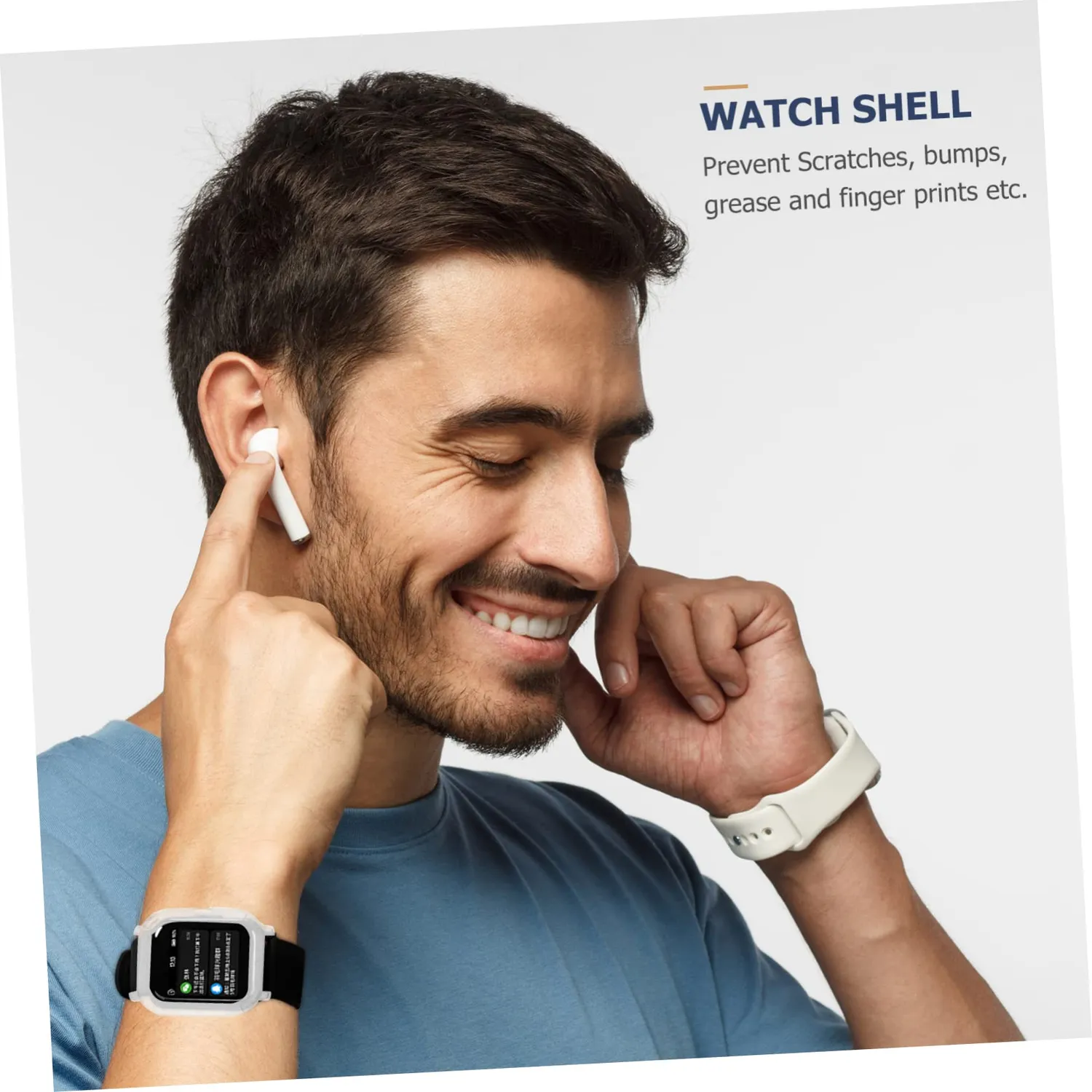 Angoily Copri Cassa Smartwatch TPU Trasparente 2 Pezzi Antigraffio