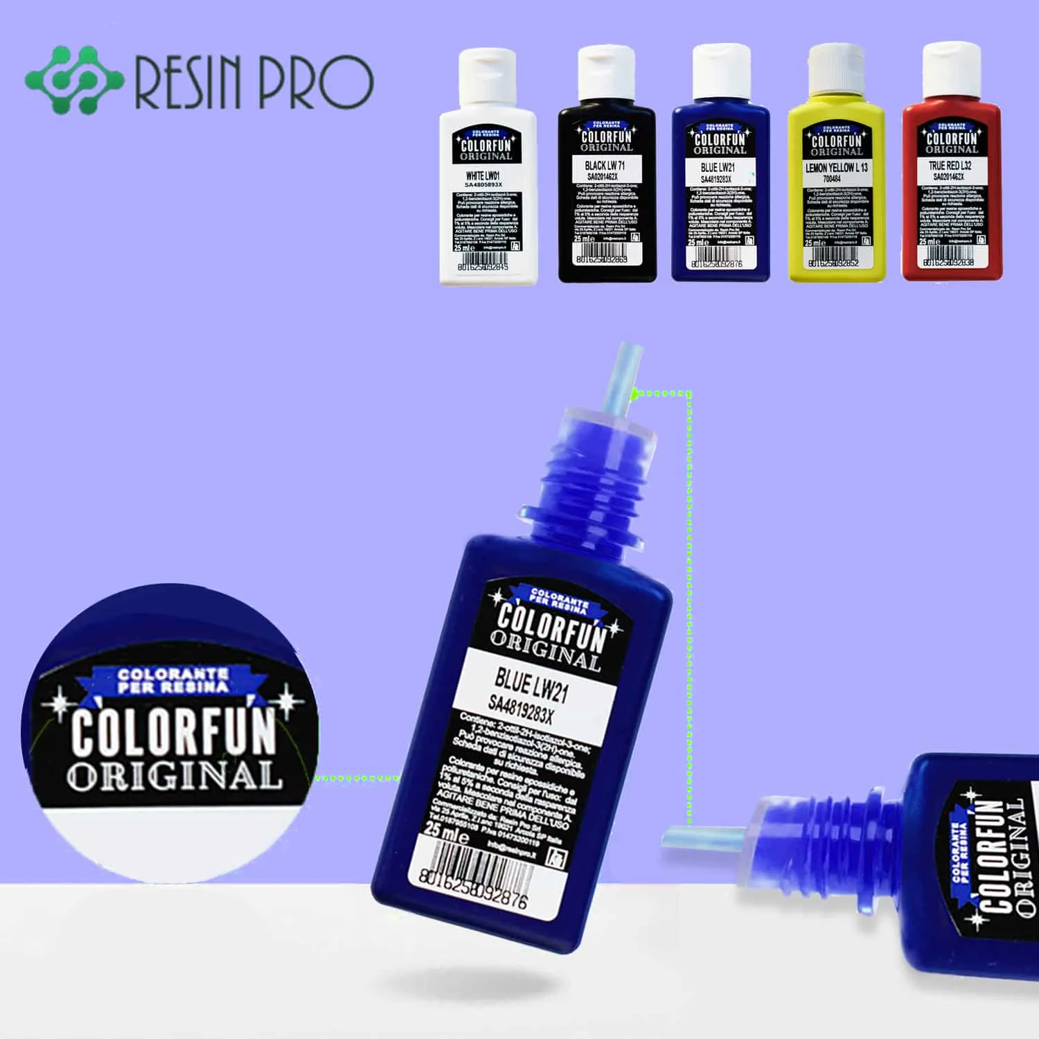 Resin Pro Colorfun paste coloranti resina set 13 pastello