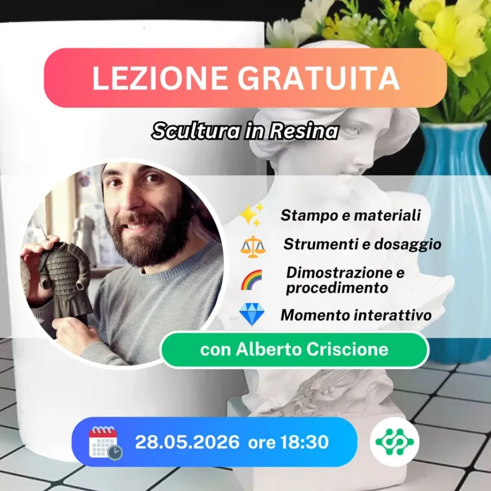 Naturesin Sculture in Resina lezione gratuita online principianti
