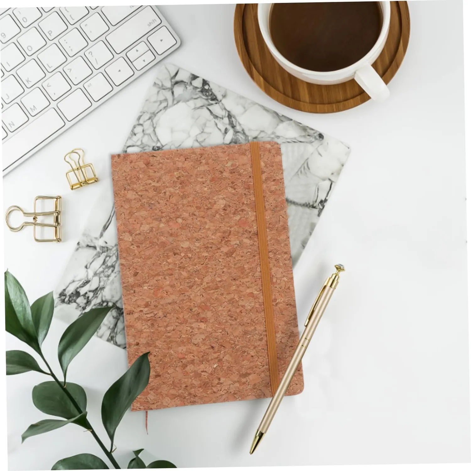 Angoily Quaderno Pelle PU con Fascia Elegante a Righe