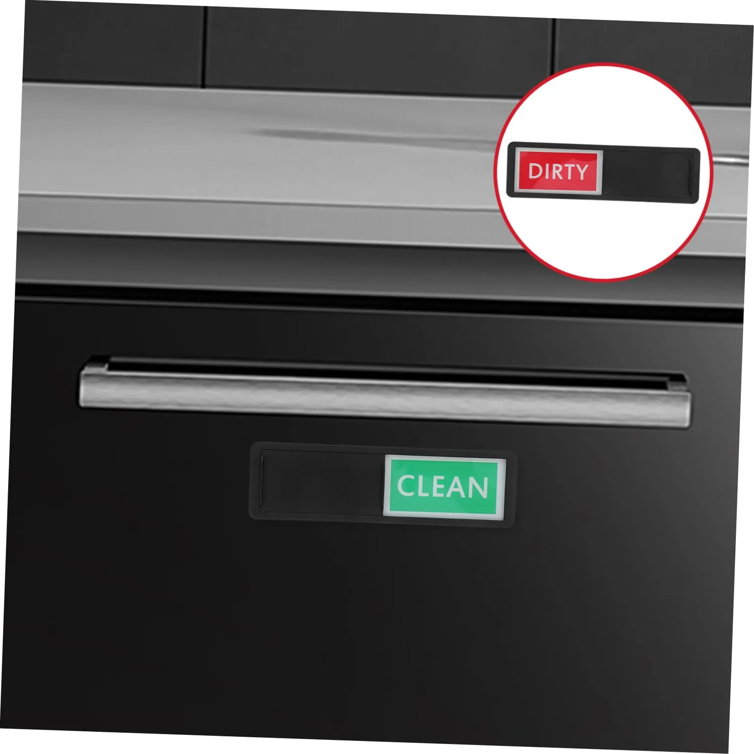 Angoily Magnete Lavastoviglie Pulito Sporco Nero Cucina