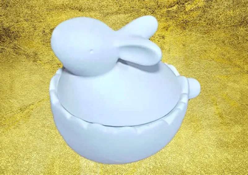 Coniglietto porcellana LG76777 11x11,5 cm