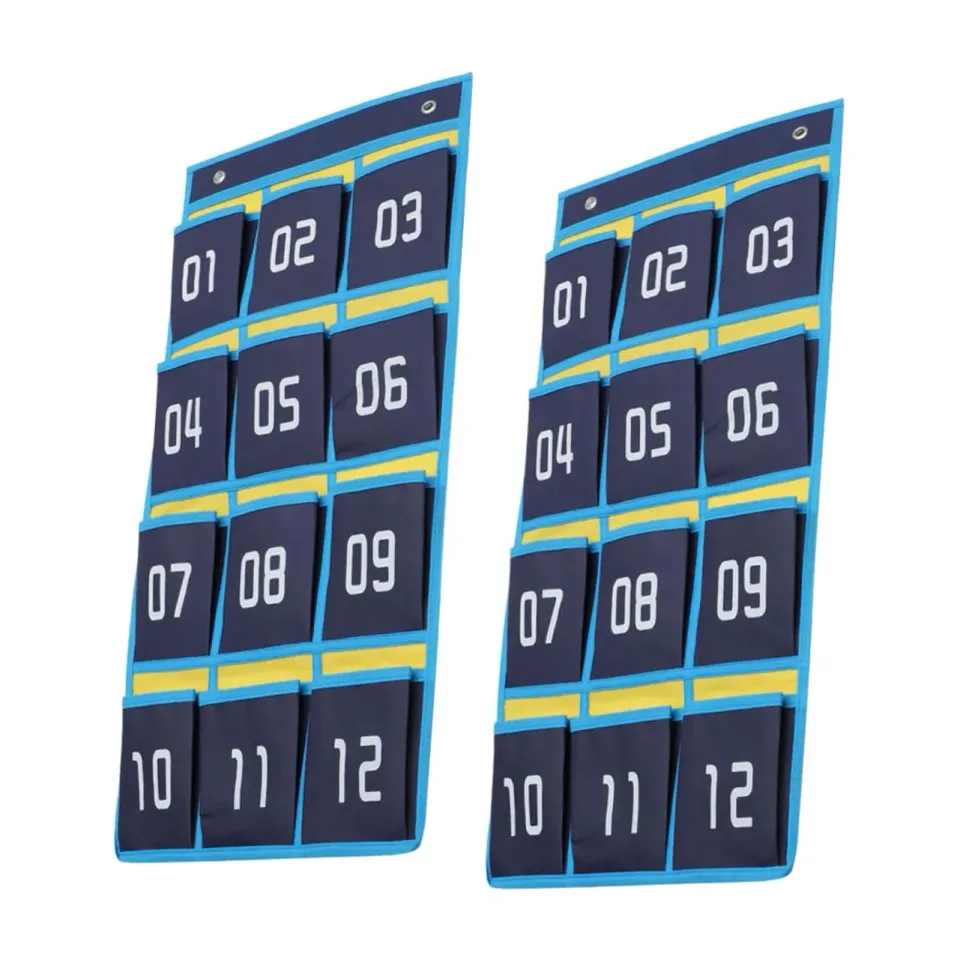 Angoily Organizer da parete portacellulari 2 pezzi blu