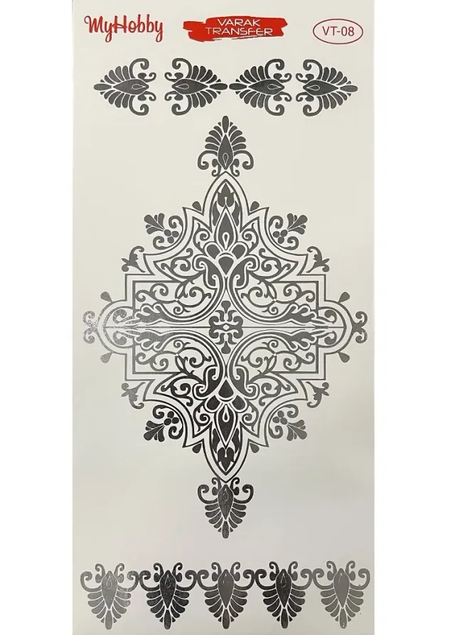 Deco Foam VT08 Carta Riso Transfer 32x16 cm Argento