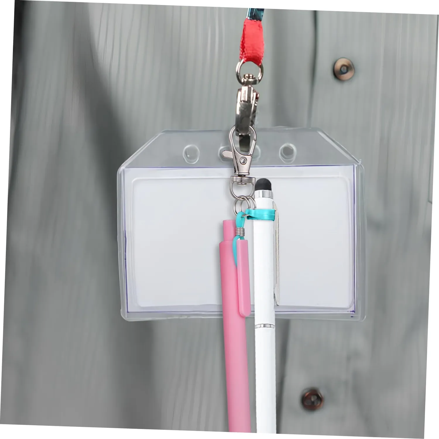 Angoily portapenne clip silicone per badge 10 pezzi antiscivolo