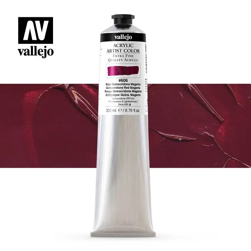 Vallejo Acrylic Artist 606 colore acrilico 200ml magenta