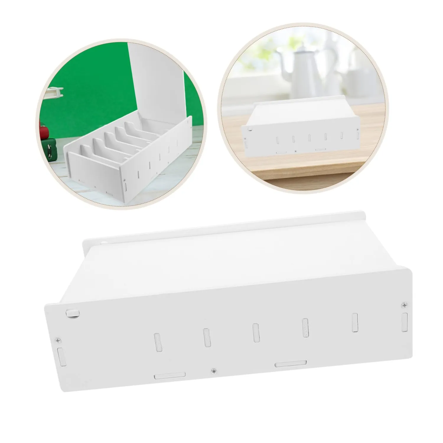 Angoily Divisore banconote vassoio contanti plastica bianco