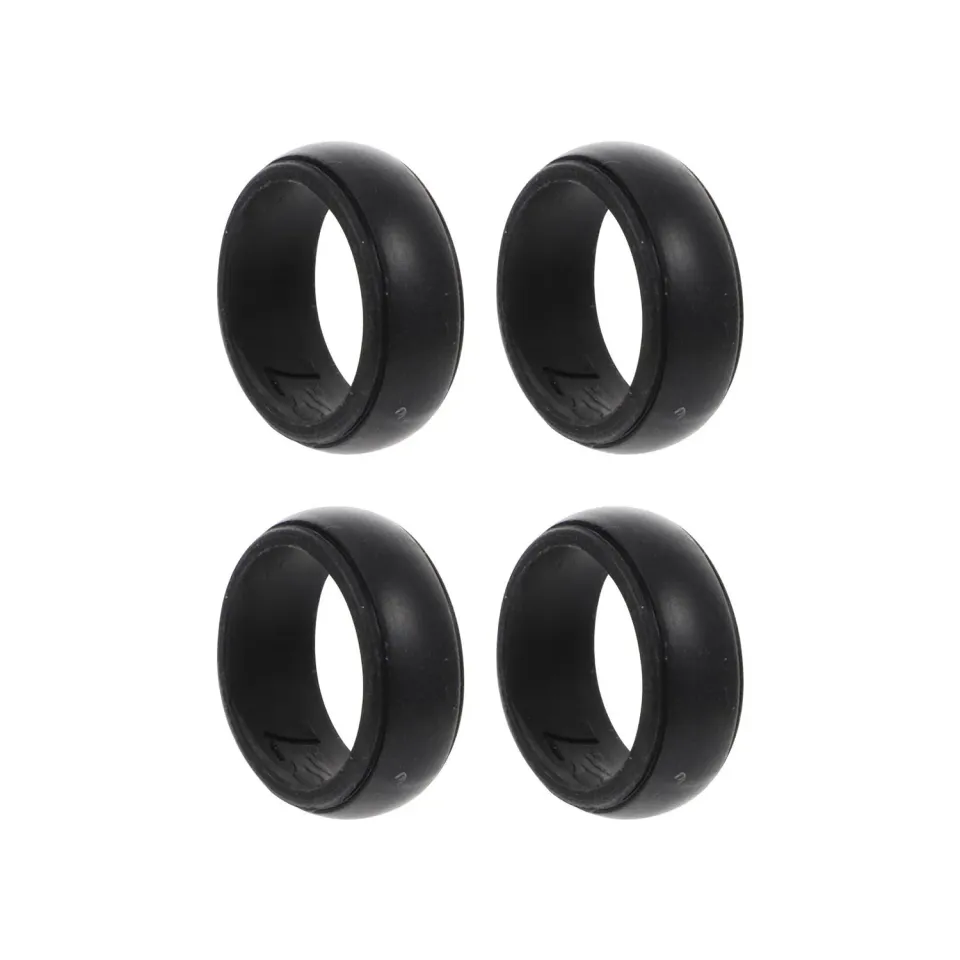 Angoily anello sportivo silicone nero 4 pezzi