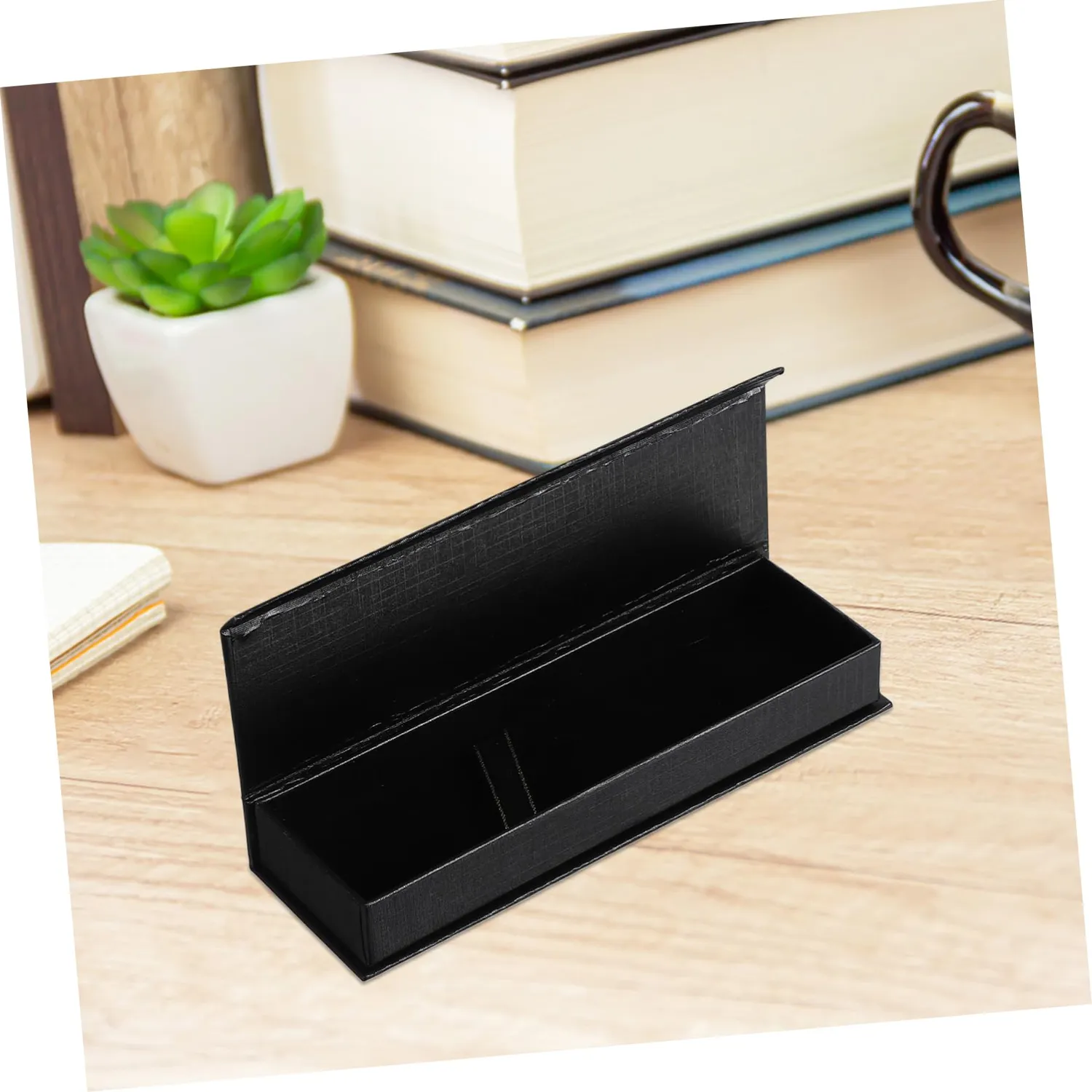 Angoily Astuccio Rettangolare Nero con Coperchio 6 Pezzi