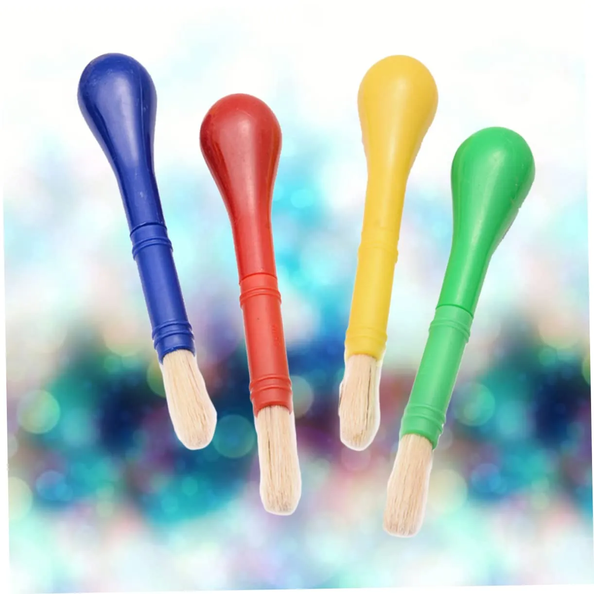 Angoily pennelli pittura bambini 4 pezzi nylon colorati