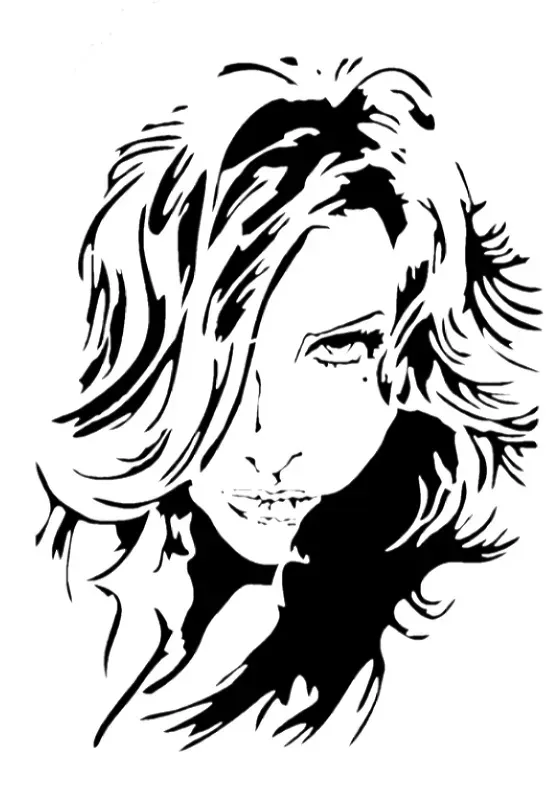 Deco Foam SL019 stencil viso donna 30x21 cm