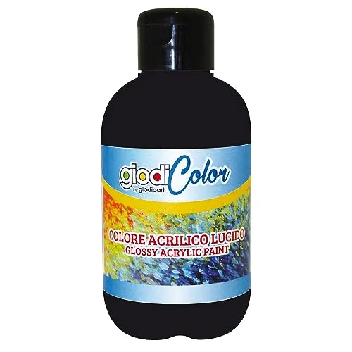 Giodicart Giodicolor tempera acrilica 500 ml nero lucido