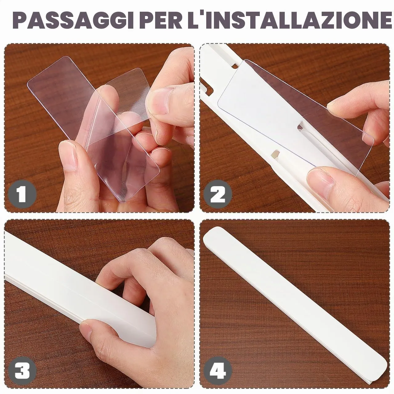 Angoily guide cassetti autoadesive 26,4 cm 2 pezzi