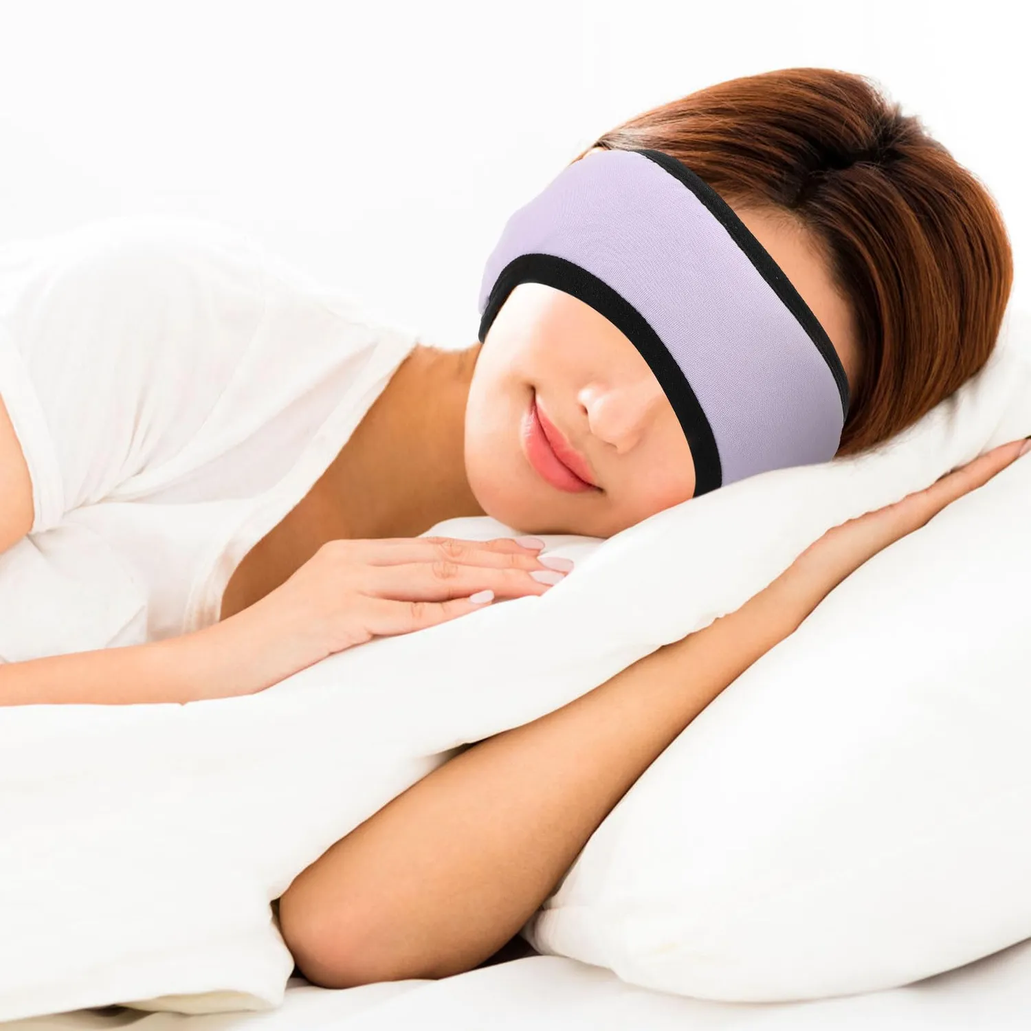 Angoily Paraorecchie Sonno Nero Strappo Cotone
