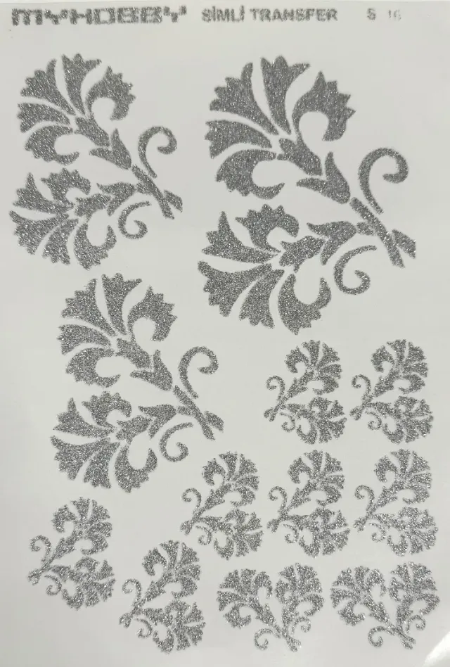 Deco Foam S16 Simli carta riso argento 25x18 cm