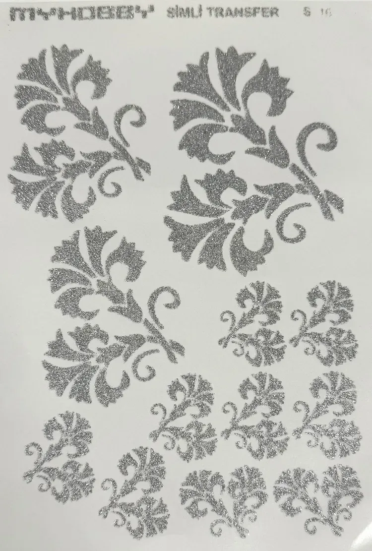 Deco Foam S16 Simli carta riso argento 25x18 cm