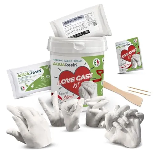 Reschimica Love Cast Kit Calco Mani Coppia Famiglia Alginato Gesso