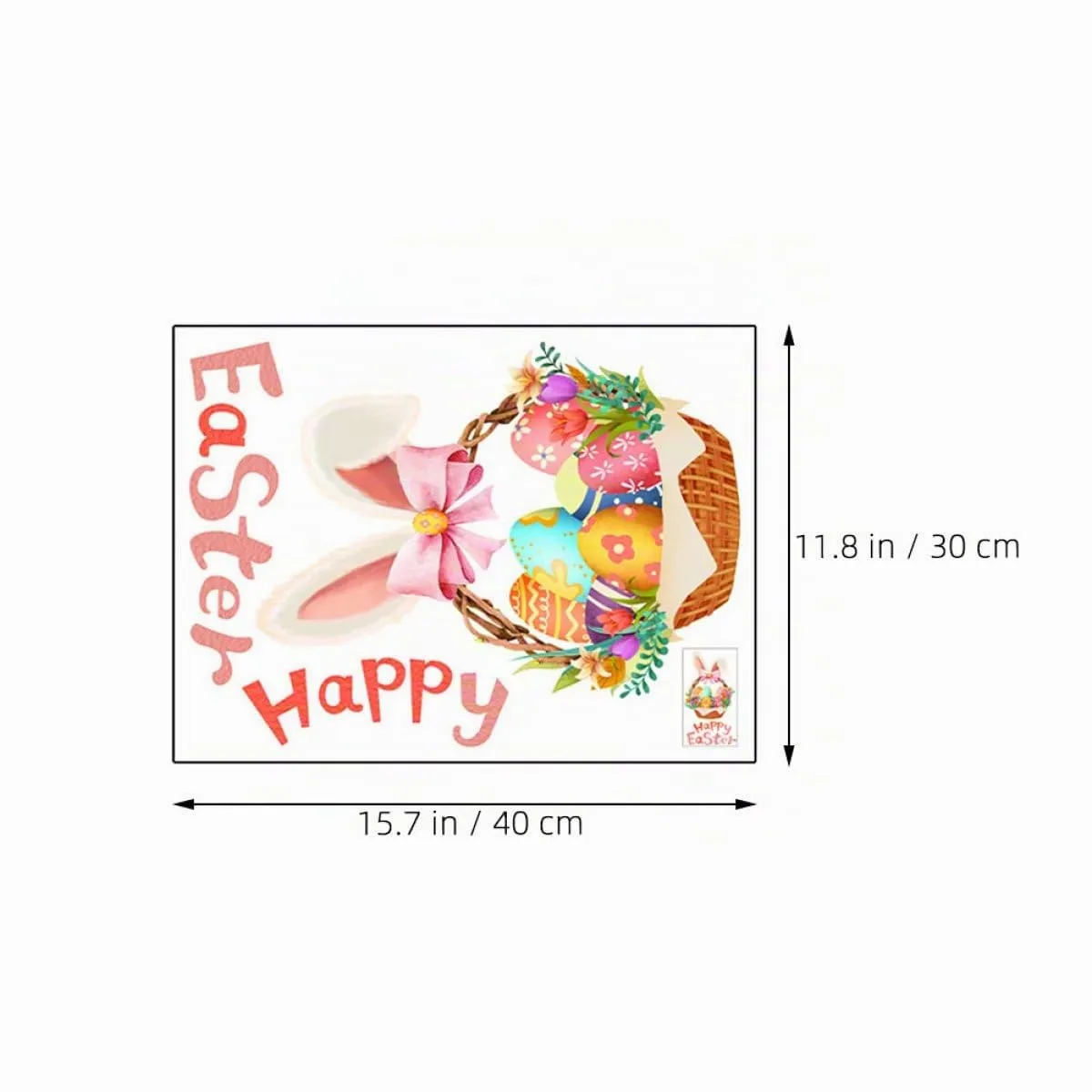 Angoily Vetrofanie Pasqua Coniglio Adesivi Finestre PVC