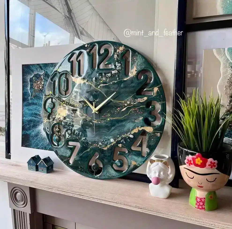 Naturesin Numeri pannello MDF orologio parete resina D40