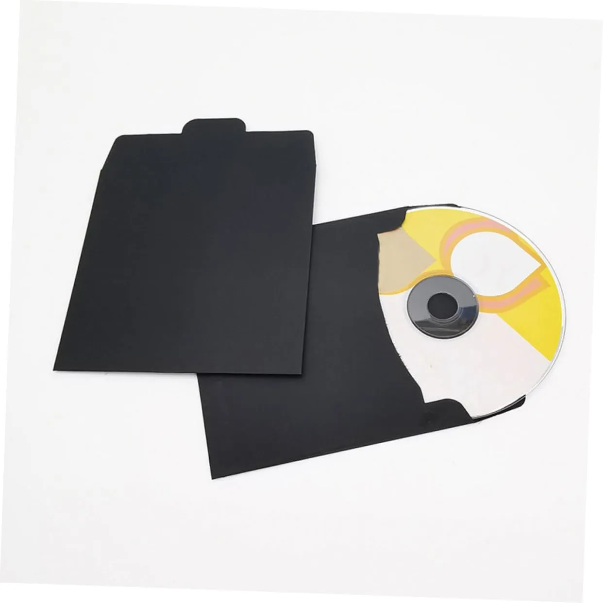 Angoily buste per CD nere 100 pezzi in carta resistente