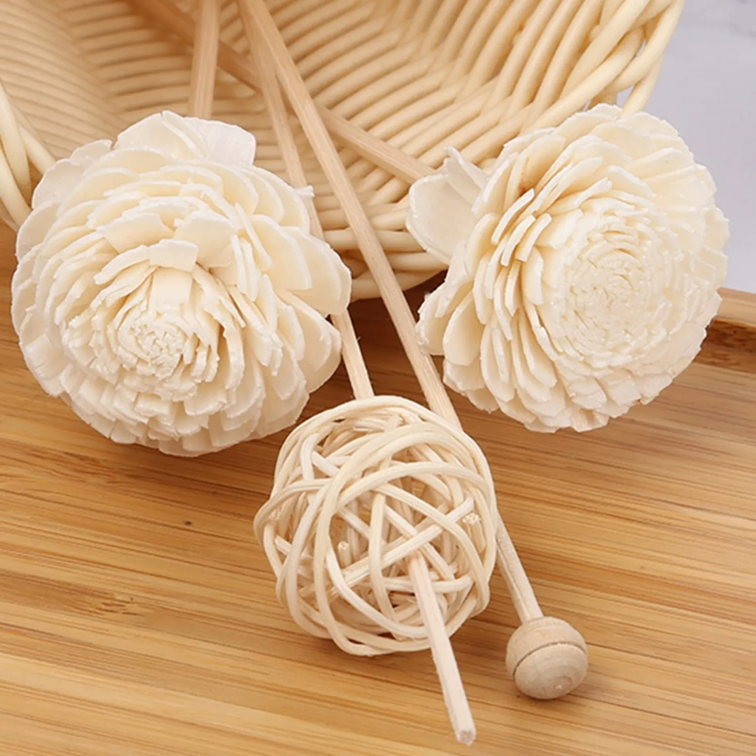 Angoily bastoncini rattan diffusore 10 pezzi bianchi 22 cm