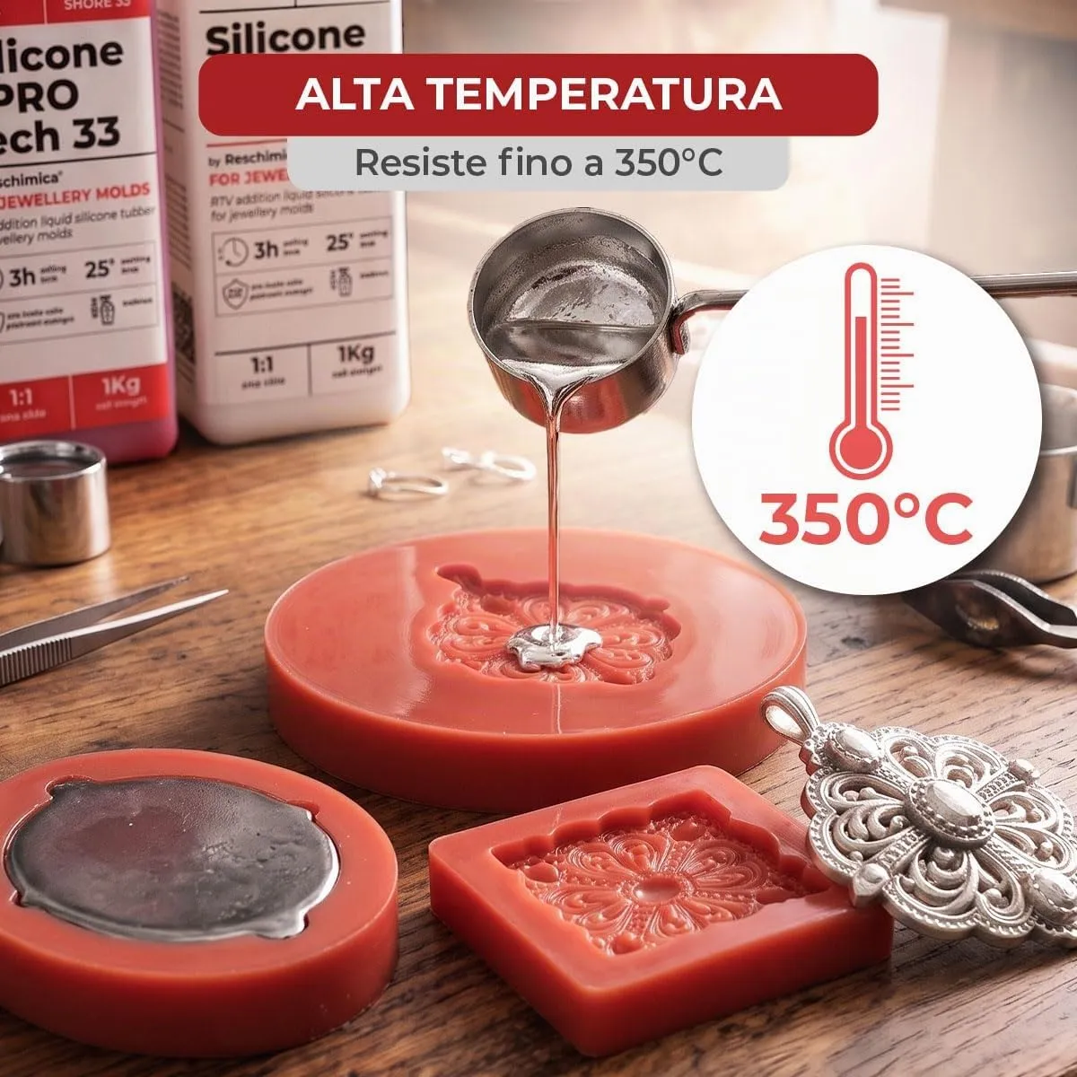 Reschimica R Pro Tech 33 Gomma Siliconica Stampi 500 g 350°C