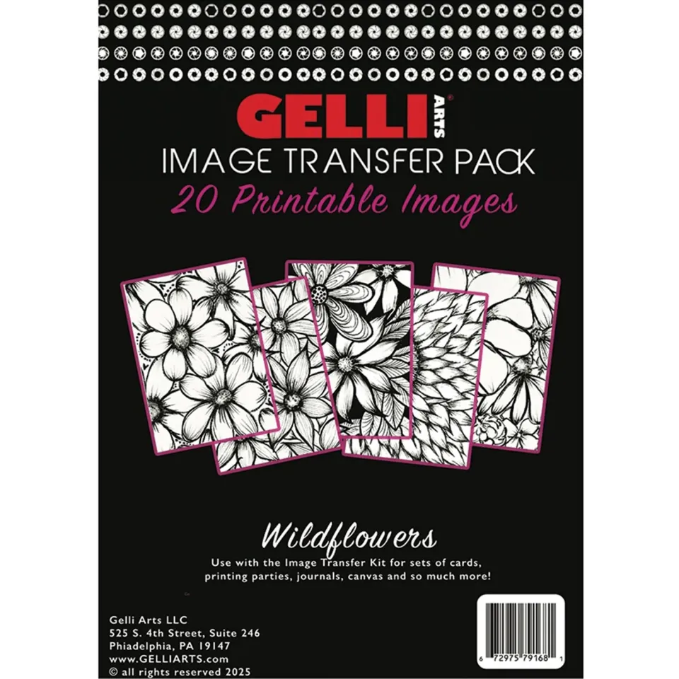 Gelli Arts Wildflowers image transfer 20 fogli 13x18 cm laser