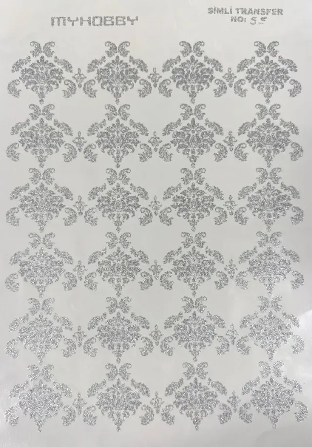 Carta di riso Transfer N.55 argento 25x35cm decoupage
