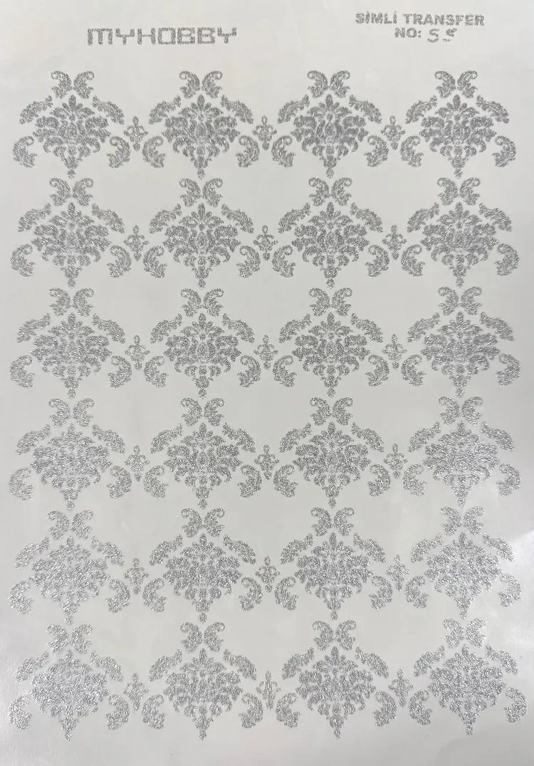 Carta di riso Transfer N.55 argento 25x35cm decoupage