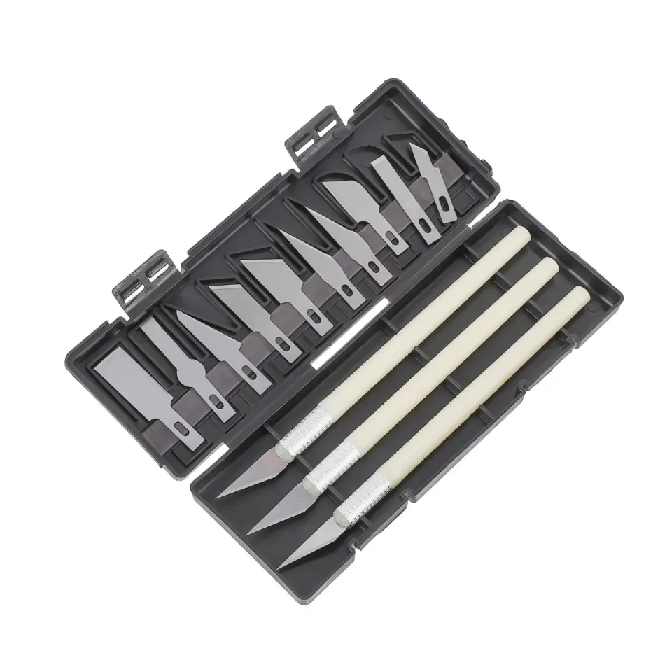 Angoily Set 3 Cutter Precisione con 10 Lame Inox