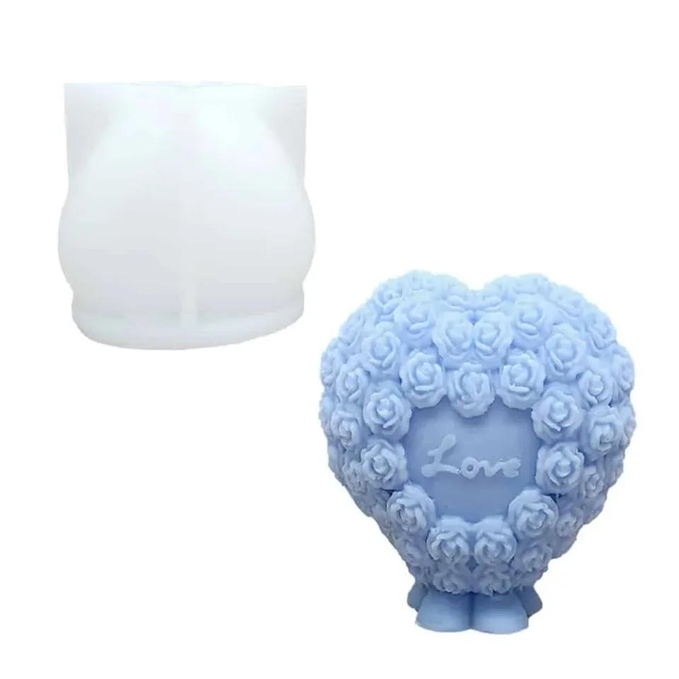 Naturesin Love Heart stampo silicone 7,2 cm floreale
