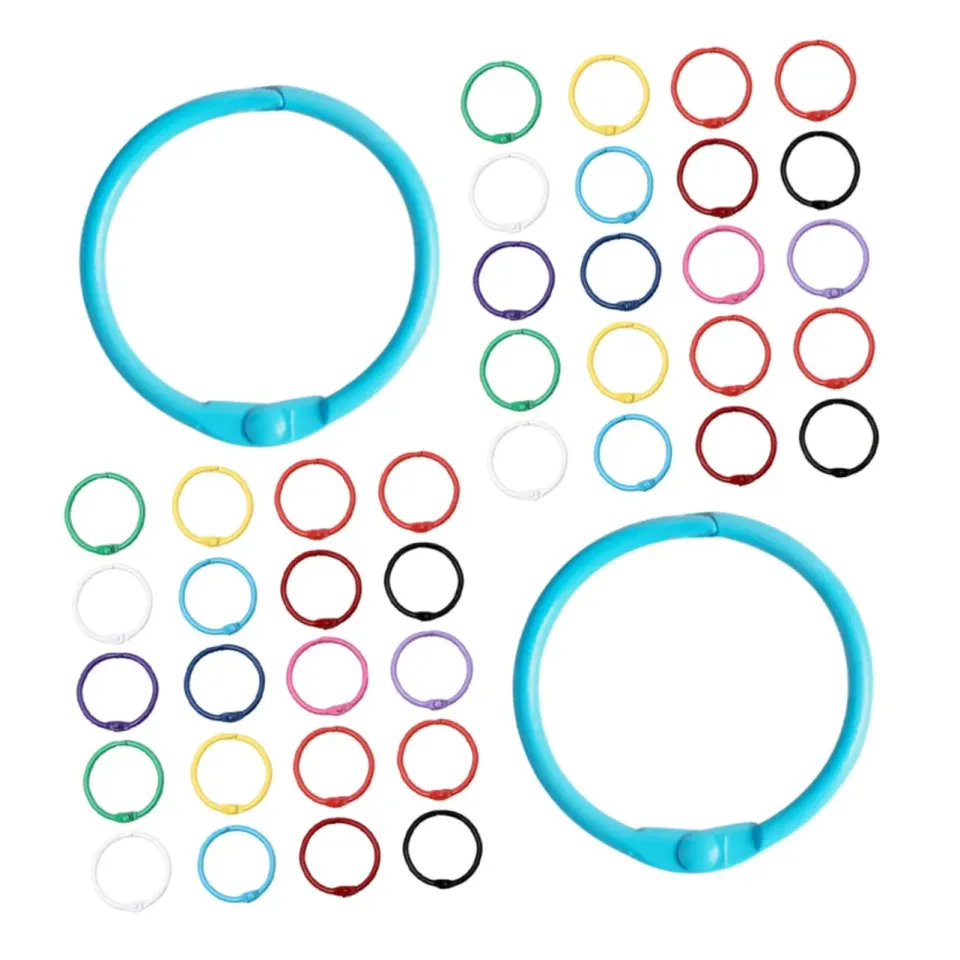 Angoily Anelli Portachiavi Metallo 70 Pezzi Colori Misti Resistenti